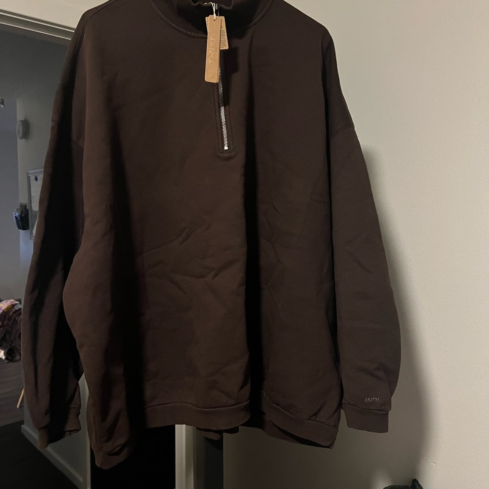 SKIMS Dark Brown Zip-Up Jacket